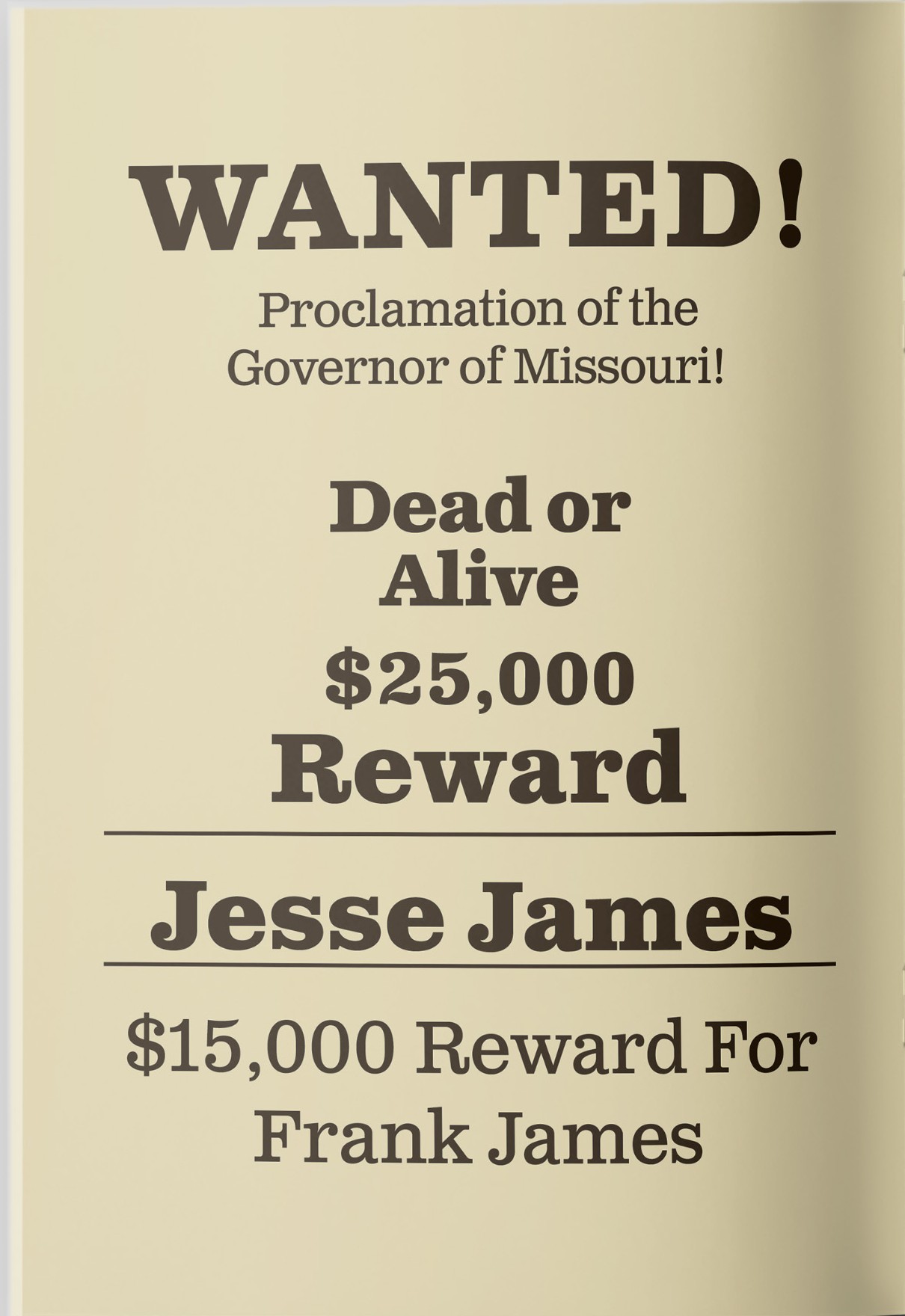 Clarendon wanted poster page