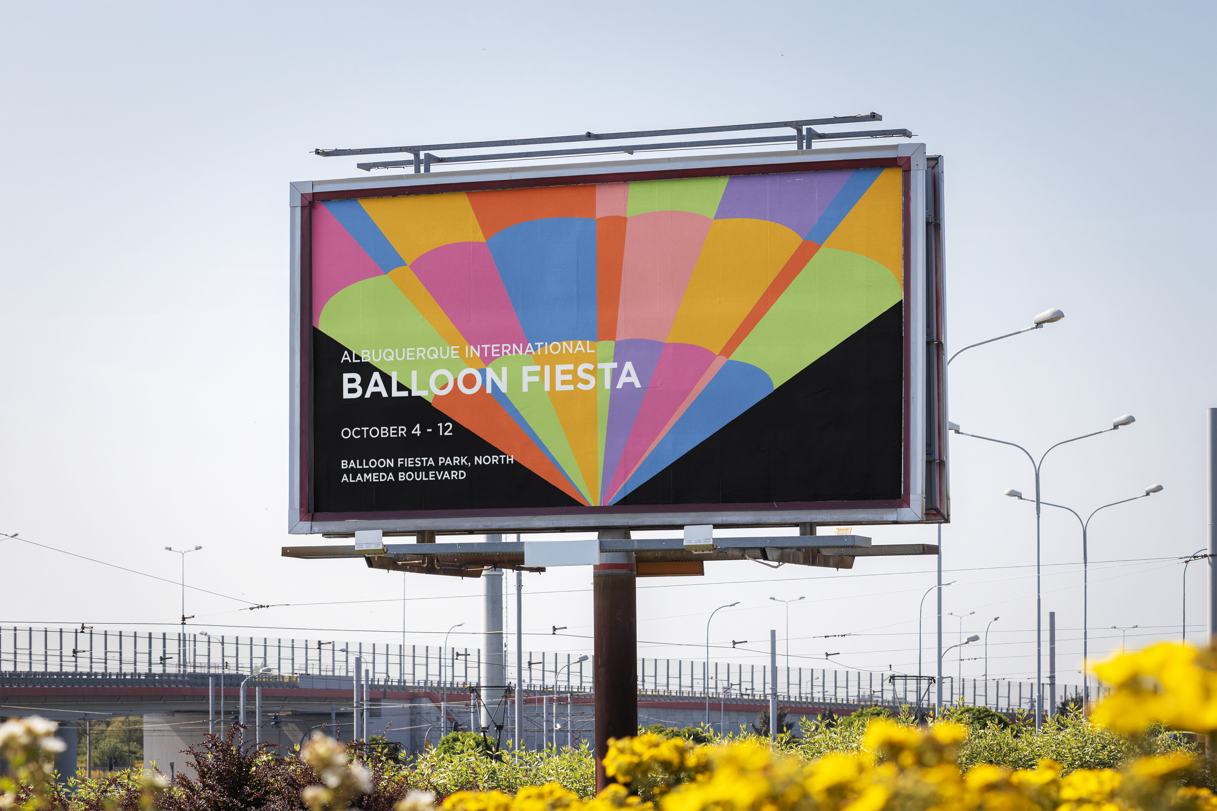 Colorful Balloon Fiesta billboard design
