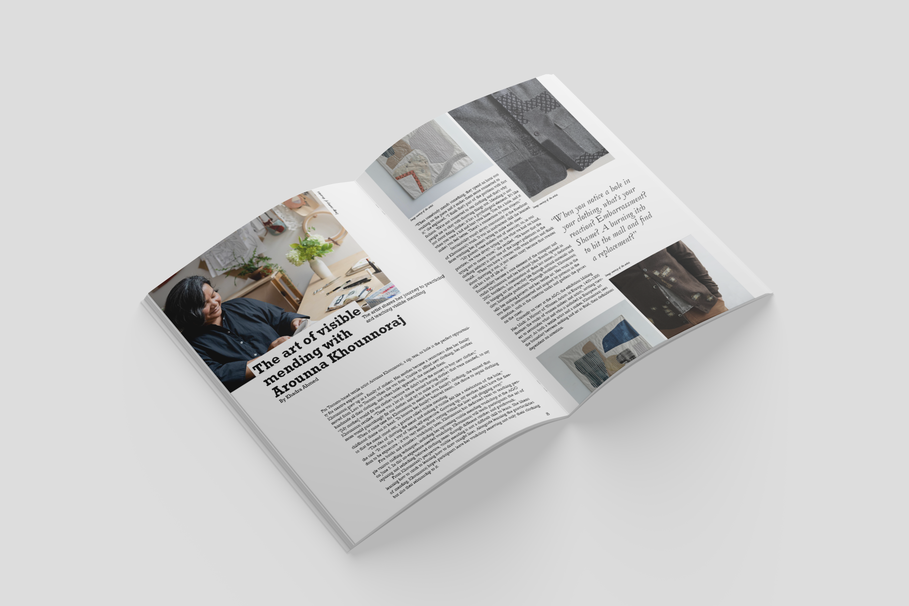 Traces of Repair magazine spread four